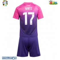 Tyskland Florian Wirtz #17 Bortedraktsett Barn EM 2024 Kortermet (+ Korte bukser)